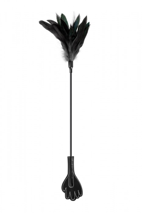 Двусторонний стек-щекоталка Sweet Caress Feather Whip - 58 см. - Sweet Caress - купить с доставкой в Петропавловске-Камчатском
