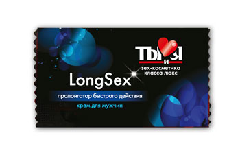 Пролонгирующий крем LongSex в одноразовой упаковке - 1,5 гр. - Биоритм - купить с доставкой в Петропавловске-Камчатском