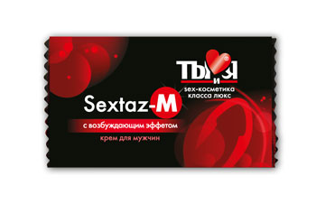 Возбуждающий крем Sextaz-M для мужчин в одноразовой упаковке - 1,5 гр. - Биоритм - купить с доставкой в Петропавловске-Камчатском