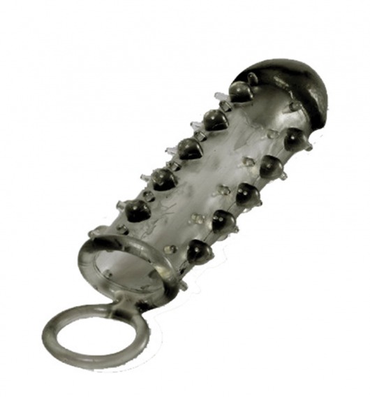 Дымчатая стимулирующая насадка с закрытой головкой SAMURAI PENIS SLEEVE BLACK - 14,5 см. - NMC - в Петропавловске-Камчатском купить с доставкой