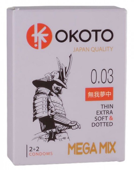 Набор из 4 презервативов OKOTO MegaMIX - Sitabella - купить с доставкой в Петропавловске-Камчатском