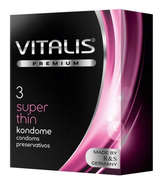 Ультратонкие презервативы VITALIS PREMIUM super thin - 3 шт. - Vitalis - купить с доставкой в Петропавловске-Камчатском