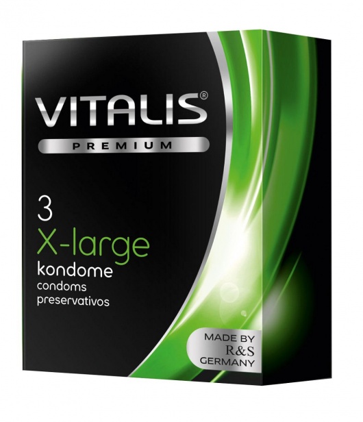 Презервативы увеличенного размера VITALIS PREMIUM x-large - 3 шт. - Vitalis - купить с доставкой в Петропавловске-Камчатском