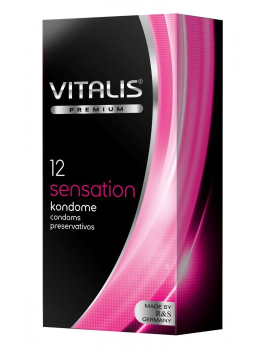 Презервативы VITALIS PREMIUM sensation с пупырышками и кольцами - 12 шт. - Vitalis - купить с доставкой в Петропавловске-Камчатском