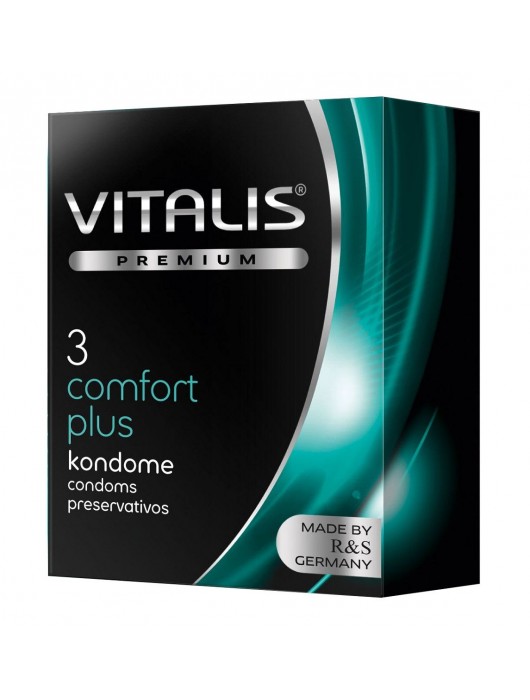 Контурные презервативы VITALIS PREMIUM comfort plus - 3 шт. - Vitalis - купить с доставкой в Петропавловске-Камчатском