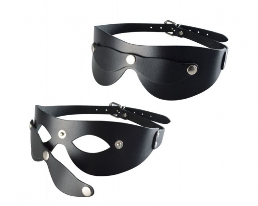 Черная кожаная маска  Новичок - Sitabella - купить с доставкой в Петропавловске-Камчатском