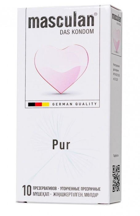Супертонкие презервативы Masculan Pur - 10 шт. - Masculan - купить с доставкой в Петропавловске-Камчатском