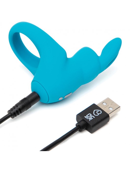 Голубое эрекционное виброкольцо Happy Rabbit Rechargeable Rabbit Cock Ring - Happy Rabbit - в Петропавловске-Камчатском купить с доставкой