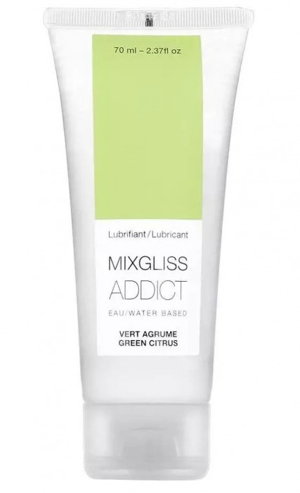 Смазка на водной основе Mixgliss Addict с ароматом цитруса - 70 мл. - Mixgliss - купить с доставкой в Петропавловске-Камчатском