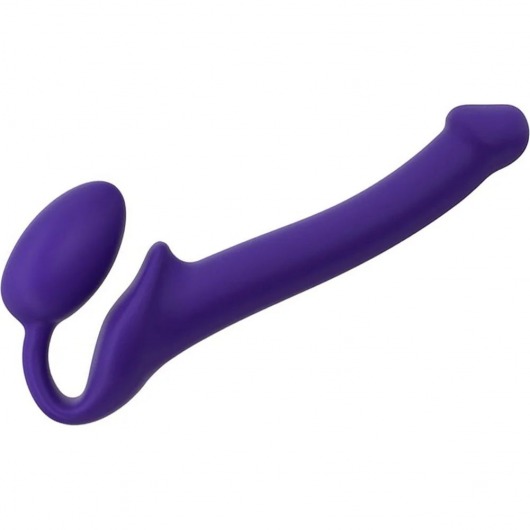 Фиолетовый безремневой страпон Silicone Bendable Strap-On - size S - Strap-on-me - купить с доставкой в Петропавловске-Камчатском