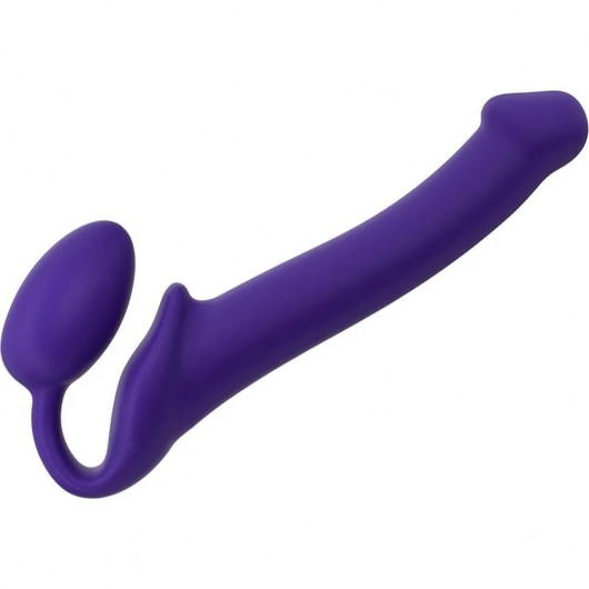 Фиолетовый безремневой страпон Silicone Bendable Strap-On - size M - Strap-on-me - купить с доставкой в Петропавловске-Камчатском
