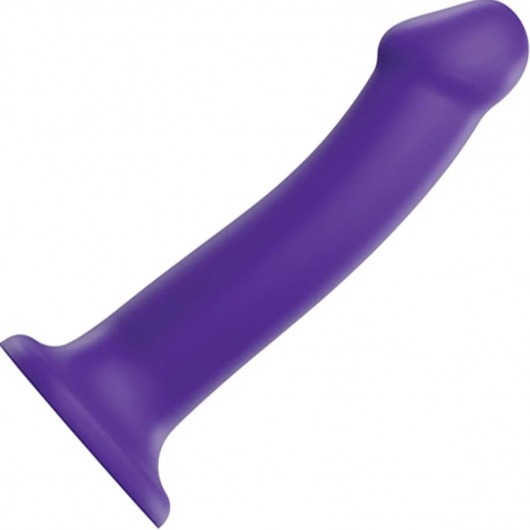 Фиолетовый фаллоимитатор-насадка Strap-On-Me Dildo Dual Density size L - 19 см. - Strap-on-me - купить с доставкой в Петропавловске-Камчатском