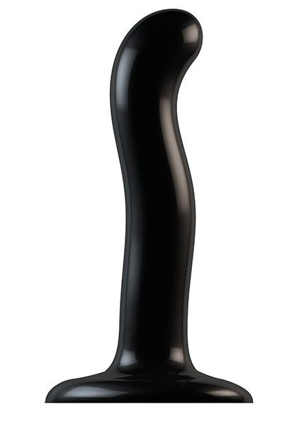 Черный фаллоимитатор-насадка Strap-On-Me P G spot Dildo size S - 16,4 см. - Strap-on-me - купить с доставкой в Петропавловске-Камчатском