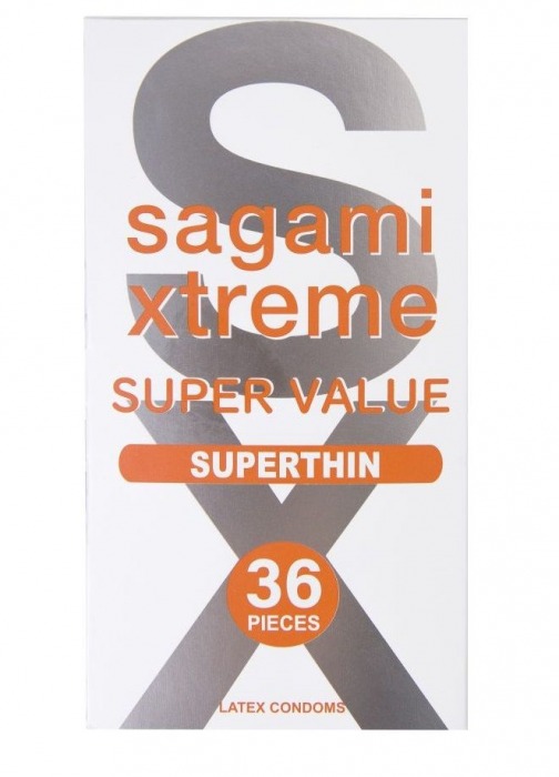 Ультратонкие презервативы Sagami Xtreme Superthin - 36 шт. - Sagami - купить с доставкой в Петропавловске-Камчатском
