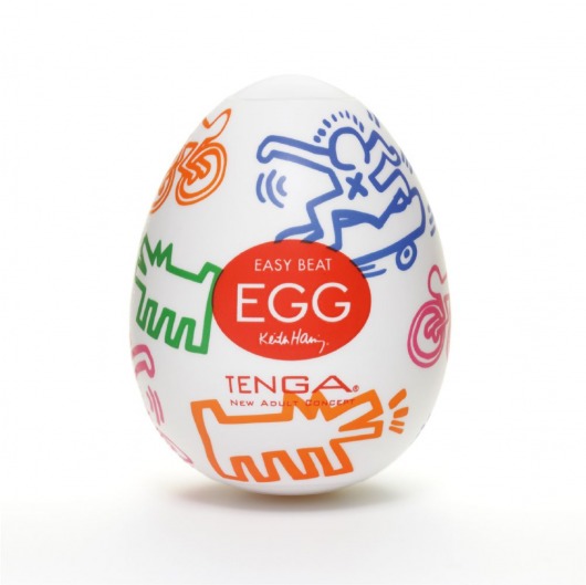 Мастурбатор-яйцо Keith Haring EGG STREET - Tenga - в Петропавловске-Камчатском купить с доставкой