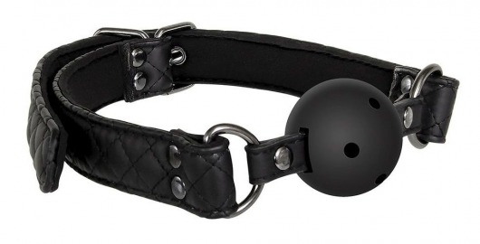 Черный кляп-шарик BALL GAG DIAMOND - Dream Toys - купить с доставкой в Петропавловске-Камчатском