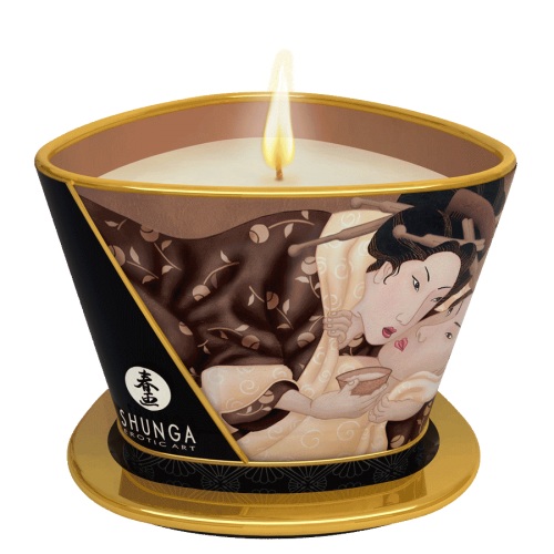 Массажная свеча Intoxicatin Chocolate с ароматом шоколада - 170 мл. - Shunga - купить с доставкой в Петропавловске-Камчатском