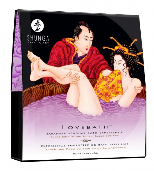 Соль для ванны Lovebath Sensual lotus, превращающая воду в гель - 650 гр. - Shunga - купить с доставкой в Петропавловске-Камчатском