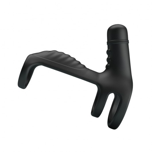 Черная вибронасадка на пенис Vibrating Penis Sling - Baile - в Петропавловске-Камчатском купить с доставкой