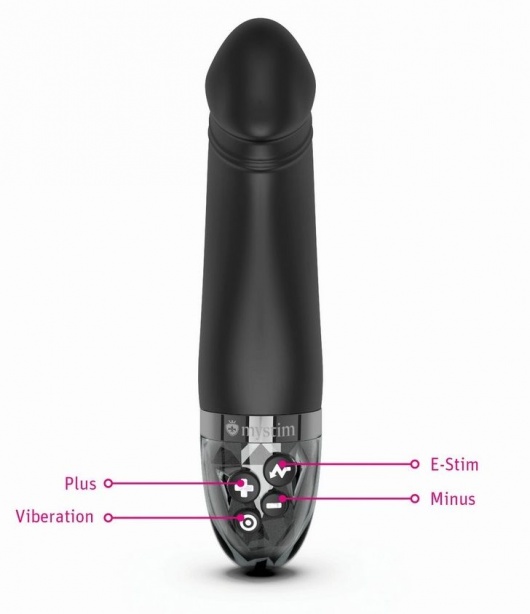Черный вибратор с электростимуляцией Real Deal Neal - 16,5 см. - MyStim - купить с доставкой в Петропавловске-Камчатском