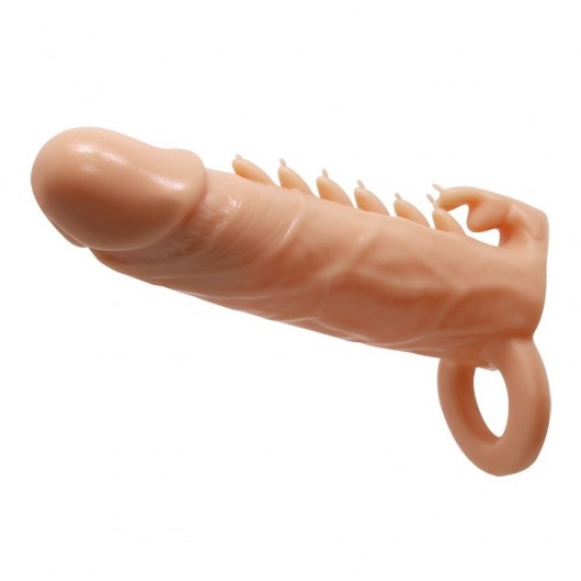Телесная удлиняющая насадка Penis Sleeve Emmitt - 17 см. - Baile - в Петропавловске-Камчатском купить с доставкой
