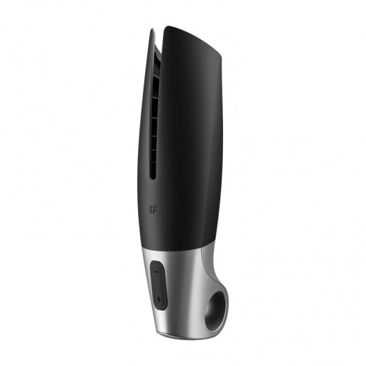 Черный мастурбатор с вибрацией Power Masturbator - Satisfyer - в Петропавловске-Камчатском купить с доставкой