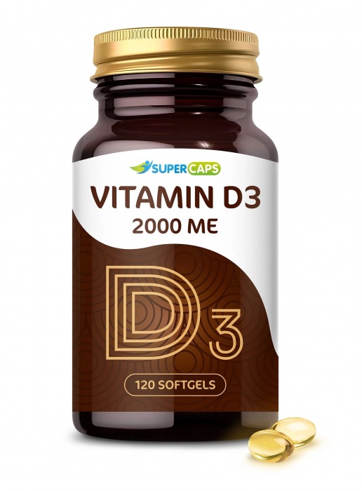 Пищевая добавка SuperCaps VITAMIN D3 2000 ME - 120 капсул - SuperCaps - купить с доставкой в Петропавловске-Камчатском