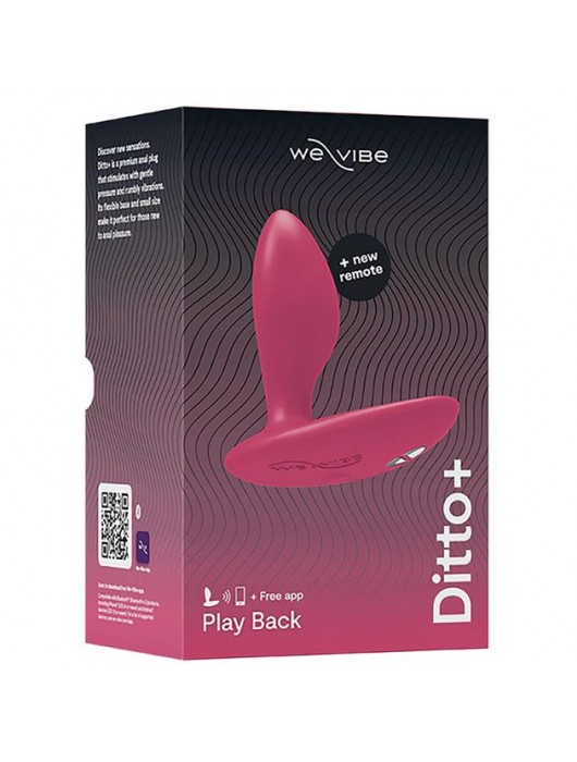Розовая анальная вибровтулка We-Vibe Ditto+ - We-vibe