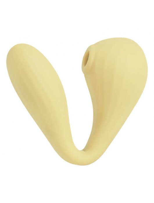 Желтый вибратор Magic Motion Bobi с вакуумной стимуляцией - Magic Motion