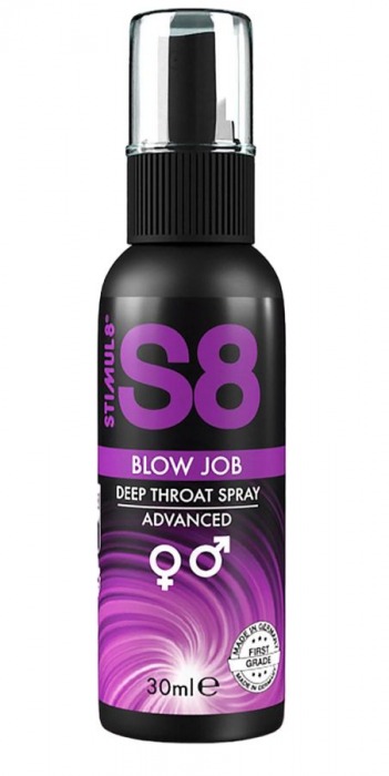 Лубрикант для орального секса S8 Deep Throat Spray - 30 мл. - Stimul8 - купить с доставкой в Петропавловске-Камчатском