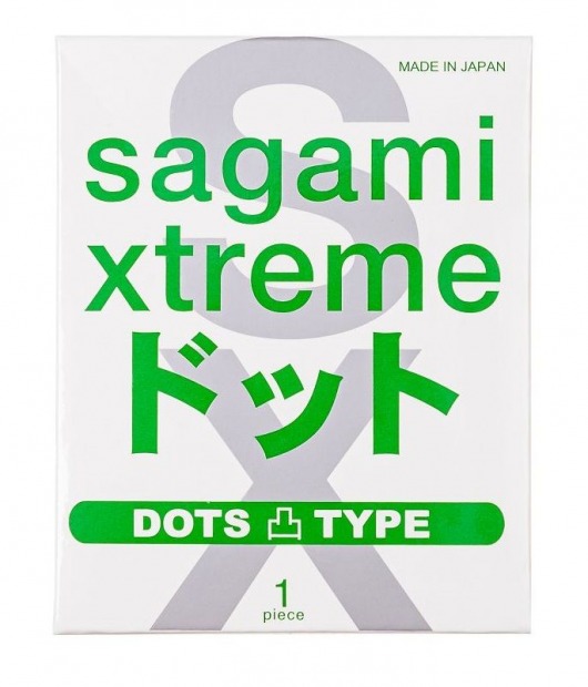 Презерватив Sagami Xtreme Type-E с точками - 1 шт. - Sagami - купить с доставкой в Петропавловске-Камчатском