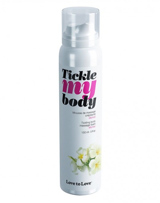 Массажная хрустящая пенка Tickle My Body Monoi с ароматом моной - 150 мл. - Love to Love - купить с доставкой в Петропавловске-Камчатском