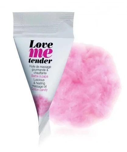 Съедобное согревающее массажное масло Love Me Tender Cotton Candy с ароматом сладкой ваты - 10 мл. - Love to Love - купить с доставкой в Петропавловске-Камчатском