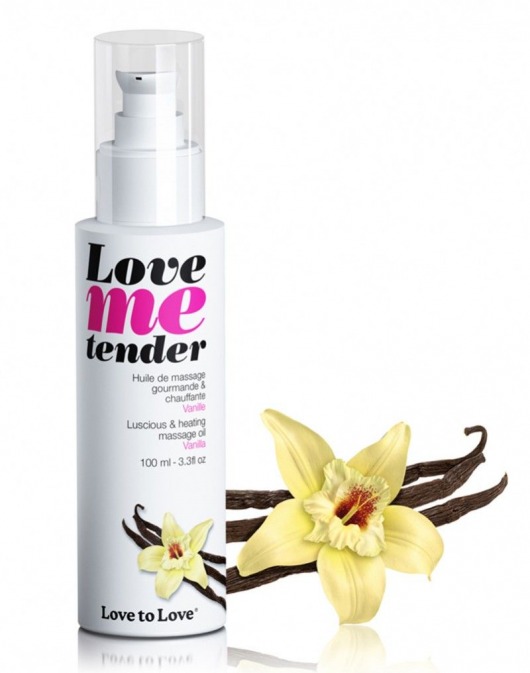 Съедобное согревающее массажное масло Love Me Tender Vanilla с ароматом ванили - 100 мл. - Love to Love - купить с доставкой в Петропавловске-Камчатском