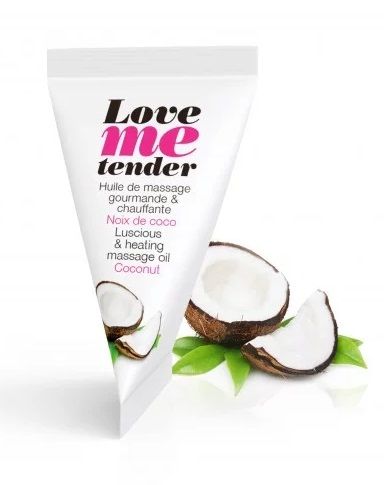 Съедобное согревающее массажное масло Love Me Tender Cocos с ароматом кокоса - 10 мл. - Love to Love - купить с доставкой в Петропавловске-Камчатском