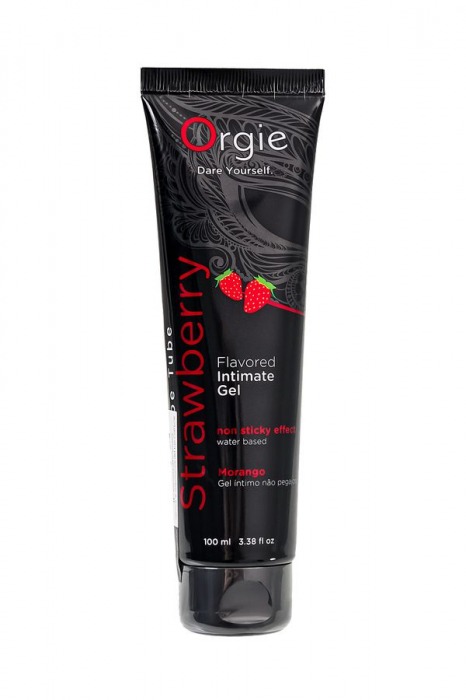 Интимный гель на водной основе Lube Tube Strawberry с клубничным вкусом - 100 мл. - ORGIE - купить с доставкой в Петропавловске-Камчатском
