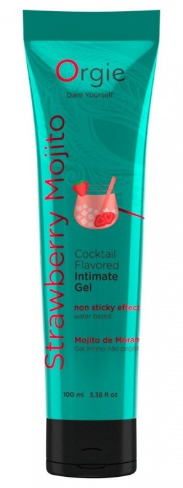 Съедобный интимный гель Orgie Lube Tube Cocktail Strawberry Mojito - 100 мл. - ORGIE - купить с доставкой в Петропавловске-Камчатском