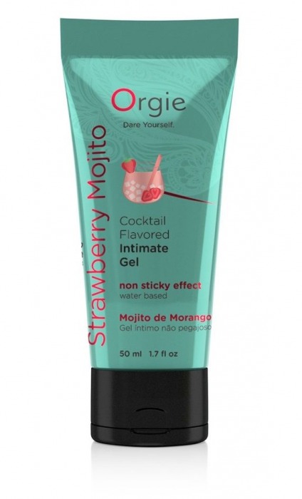 Съедобный интимный гель Orgie Lube Tube Cocktail Strawberry Mojito - 50 мл. - ORGIE - купить с доставкой в Петропавловске-Камчатском