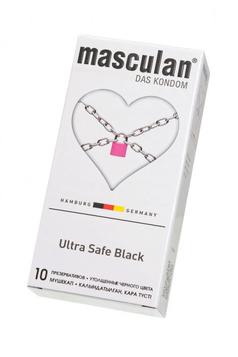 Ультрапрочные презервативы Masculan Ultra Safe Black - 10 шт. - Masculan - купить с доставкой в Петропавловске-Камчатском
