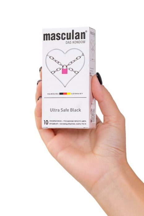 Ультрапрочные презервативы Masculan Ultra Safe Black - 10 шт. - Masculan - купить с доставкой в Петропавловске-Камчатском