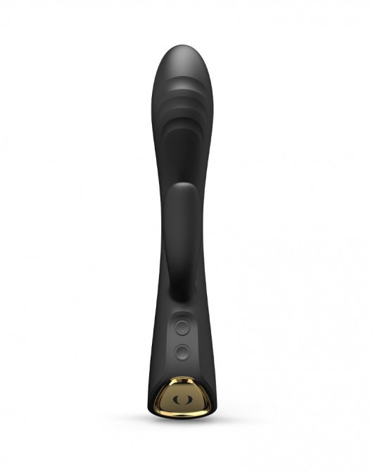 Черный вибратор-кролик Flexi Rabbit с функцией подогрева - 21,2 см. - Dorcel