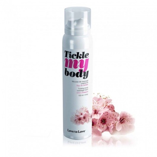 Массажная хрустящая пенка Tickle My Body Cherry Blossom с ароматом вишневого цвета - 150 мл. - Love to Love - купить с доставкой в Петропавловске-Камчатском