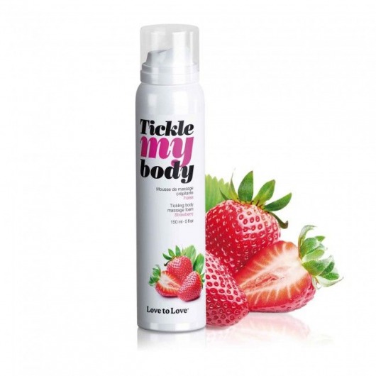 Массажная хрустящая пенка Tickle My Body Strawberry с ароматом клубники - 150 мл. - Love to Love - купить с доставкой в Петропавловске-Камчатском