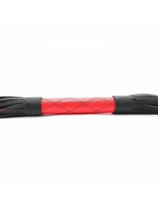 Красно-черная плетка из натуральной кожи - 51 см. - БДСМ Арсенал - купить с доставкой в Петропавловске-Камчатском