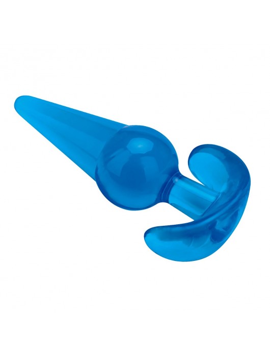 Голубая анальная пробка конической формы Medium Tapered Butt Plug - 12,7 см. - BlueLine