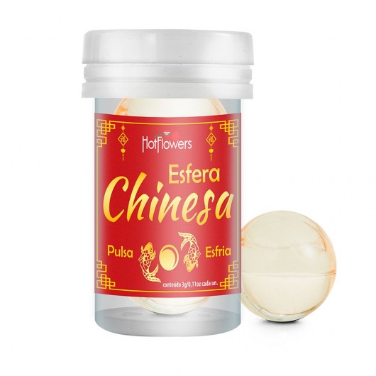 Интимный гель Chinesa Esfera с охлаждающе-пульсирующим эффектом (2 шарика по 3 гр.) - HotFlowers - купить с доставкой в Петропавловске-Камчатском