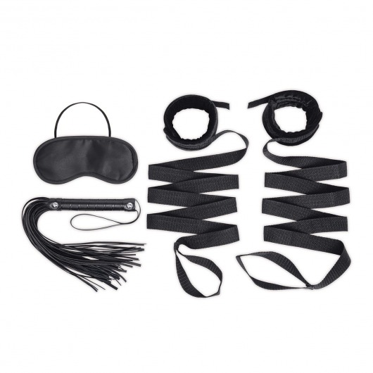 Эротический набор 4PC Bondage Bed Strap   Flogger Kit - Lux Fetish - купить с доставкой в Петропавловске-Камчатском