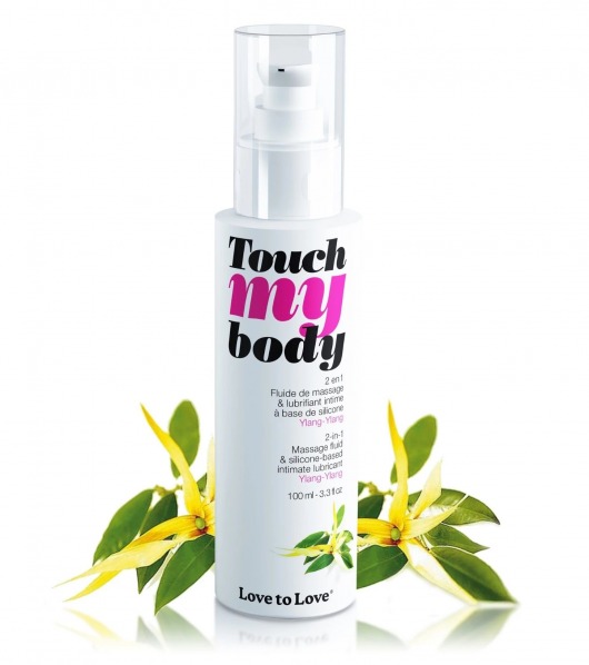 Силиконовый лубрикант 2-в-1 Touch My Body с ароматом иланг-иланга - 100 мл. - Love to Love - купить с доставкой в Петропавловске-Камчатском
