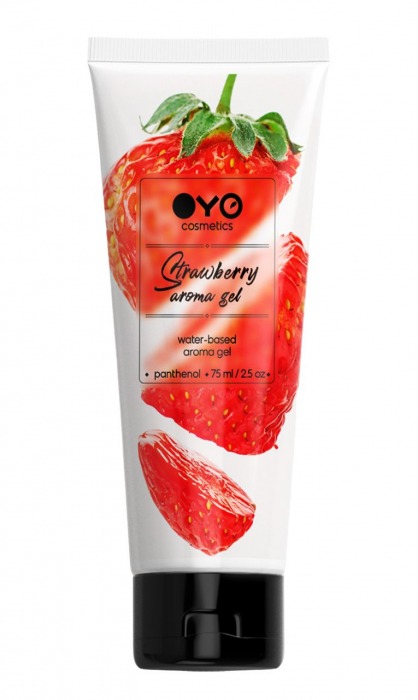 Лубрикант на водной основе OYO Aroma Gel Strawberry с ароматом клубники - 75 мл. - OYO - купить с доставкой в Петропавловске-Камчатском