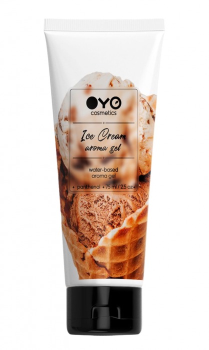 Лубрикант на водной основе OYO Aroma Gel Ice Cream с ароматом пломбира - 75 мл. - OYO - купить с доставкой в Петропавловске-Камчатском
